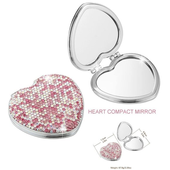 NWT Sparkling Crystal Rhinestone Bling Pink Stocking Stuffers Makeup Bru… - Picture 16 of 17